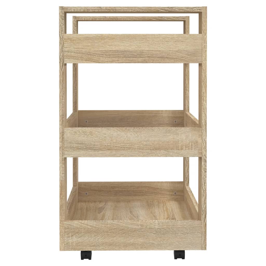 køkkenvogn 60x45x80 cm konstrueret træ Sonoma-eg