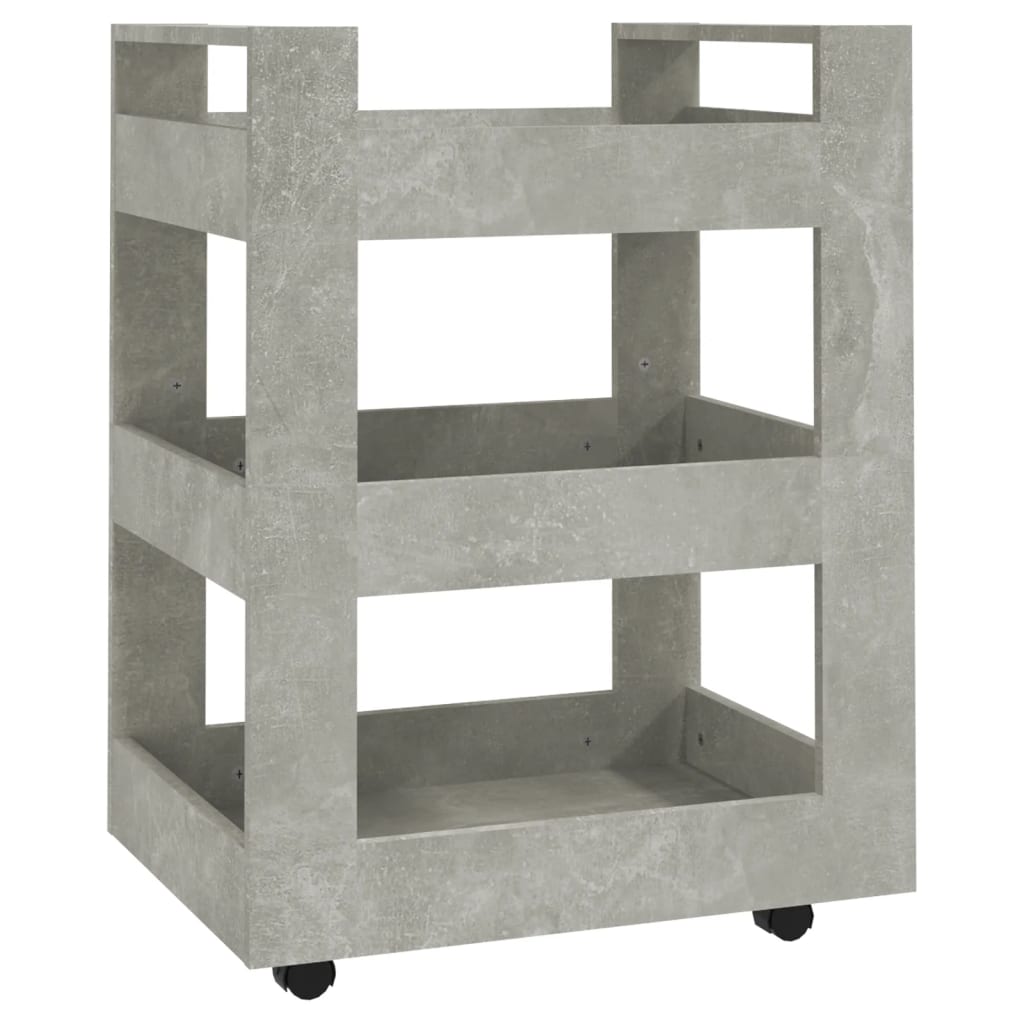 køkkenvogn 60x45x80 cm konstrueret træ betongrå