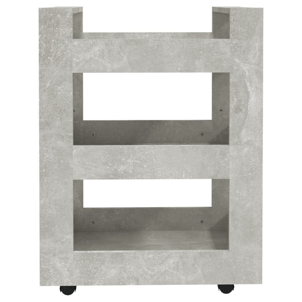 køkkenvogn 60x45x80 cm konstrueret træ betongrå