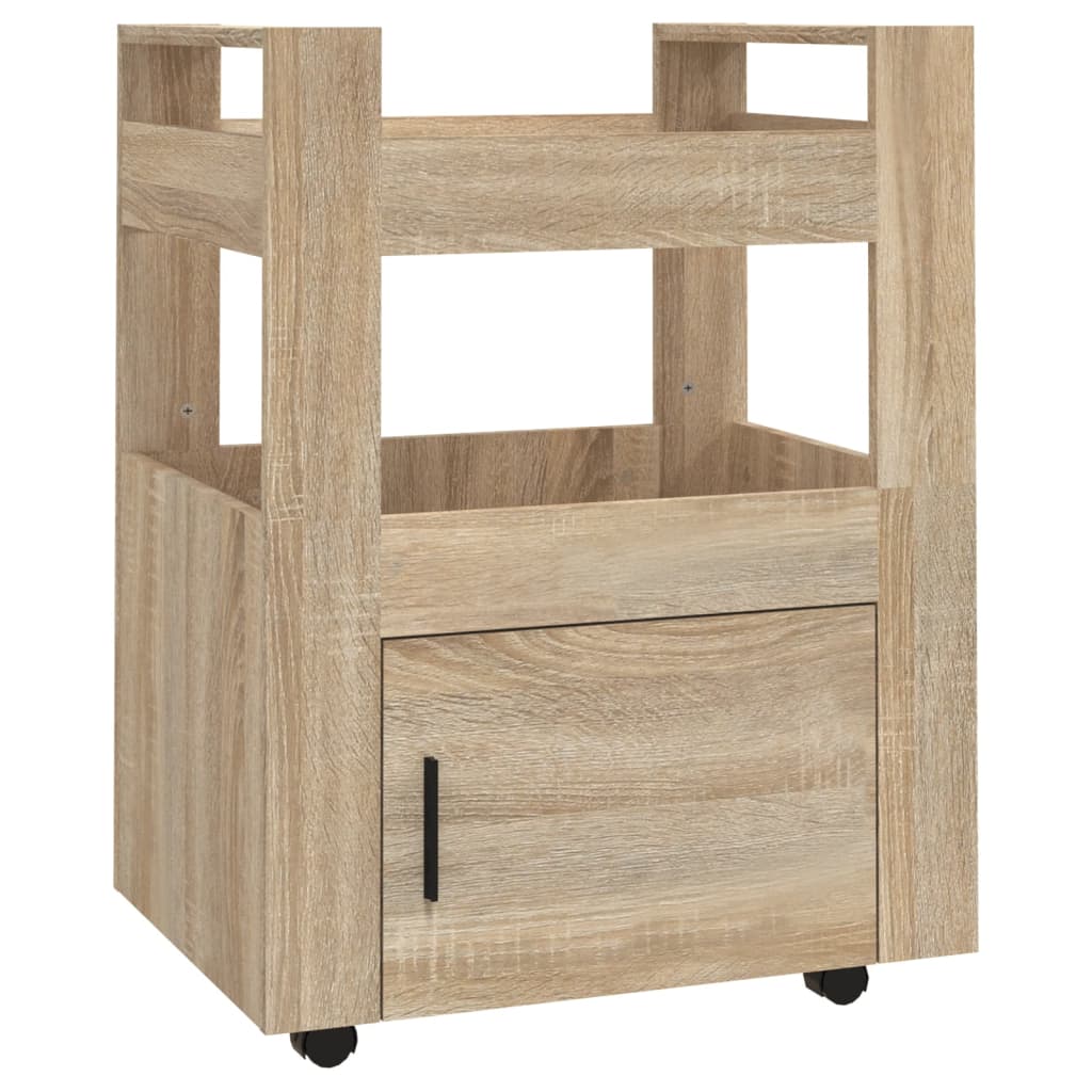 køkkenvogn 60x45x80 cm konstrueret træ Sonoma-eg