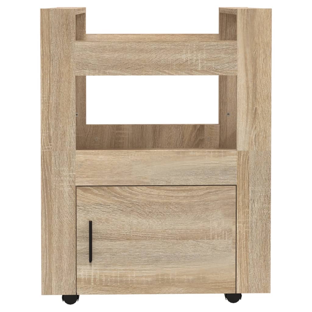 køkkenvogn 60x45x80 cm konstrueret træ Sonoma-eg