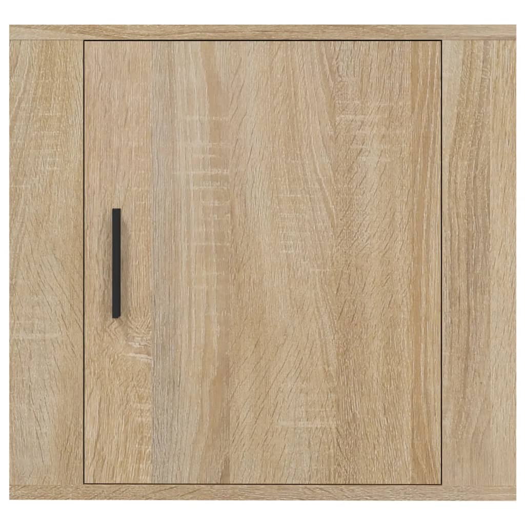 væghængte sengeborde 2 stk. 50x30x47 cm sonoma-eg