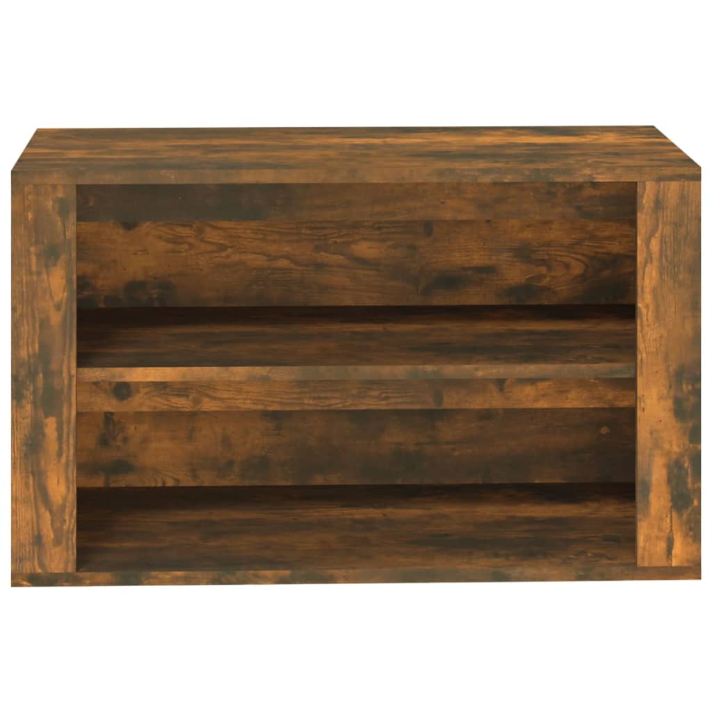 skoreol 75x35x45 cm konstrueret træ røget egetræsfarve
