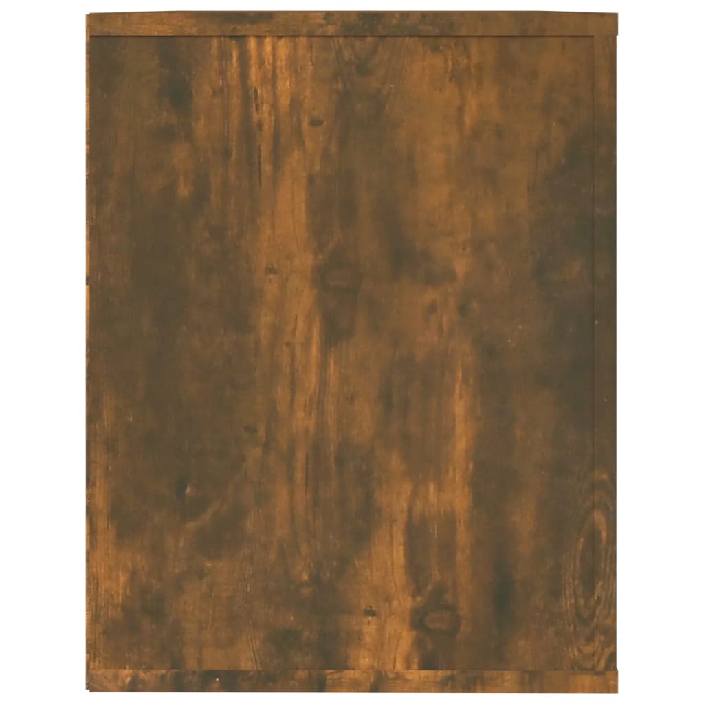 skoreol 75x35x45 cm konstrueret træ røget egetræsfarve