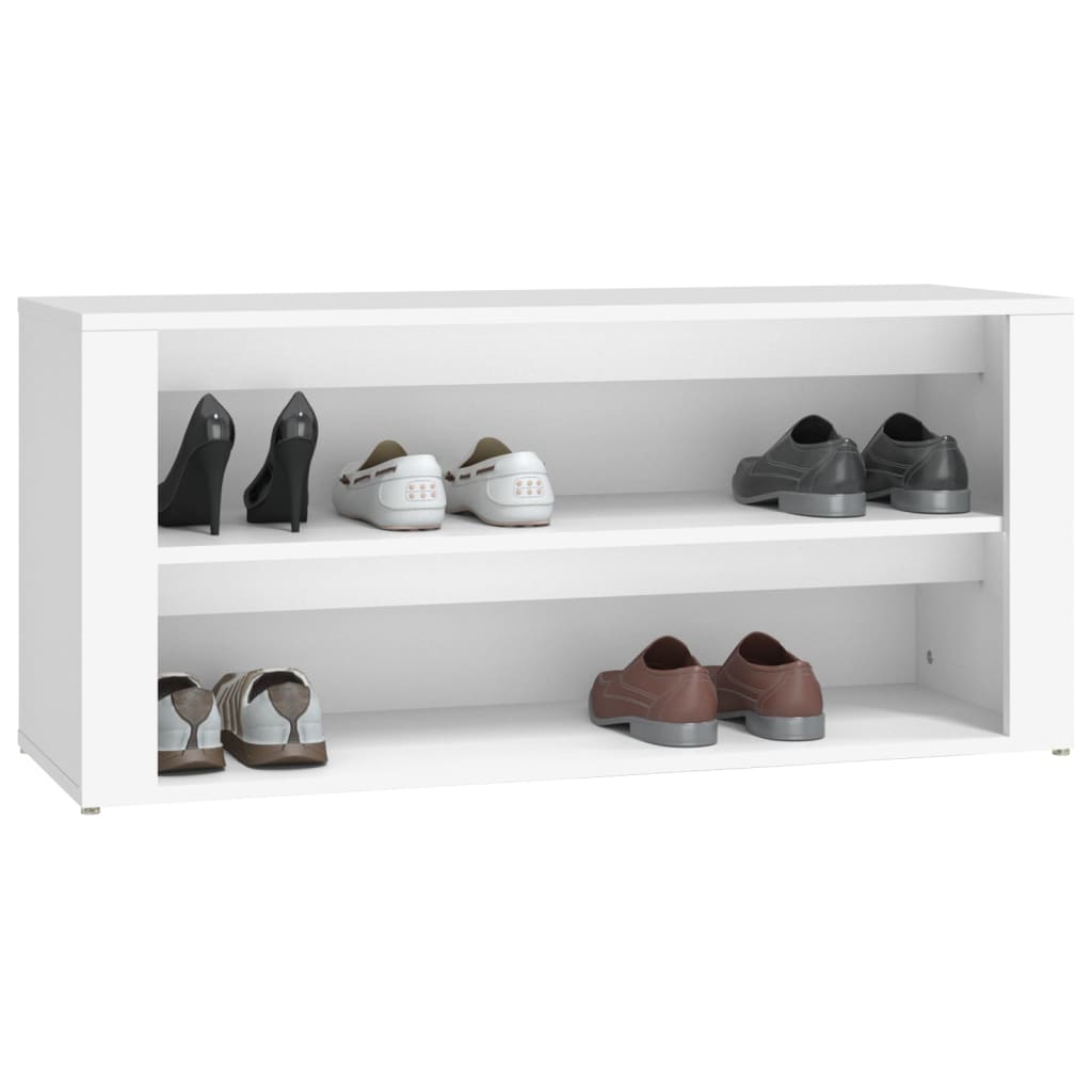 skoreol 100x35x45 cm konstrueret træ hvid