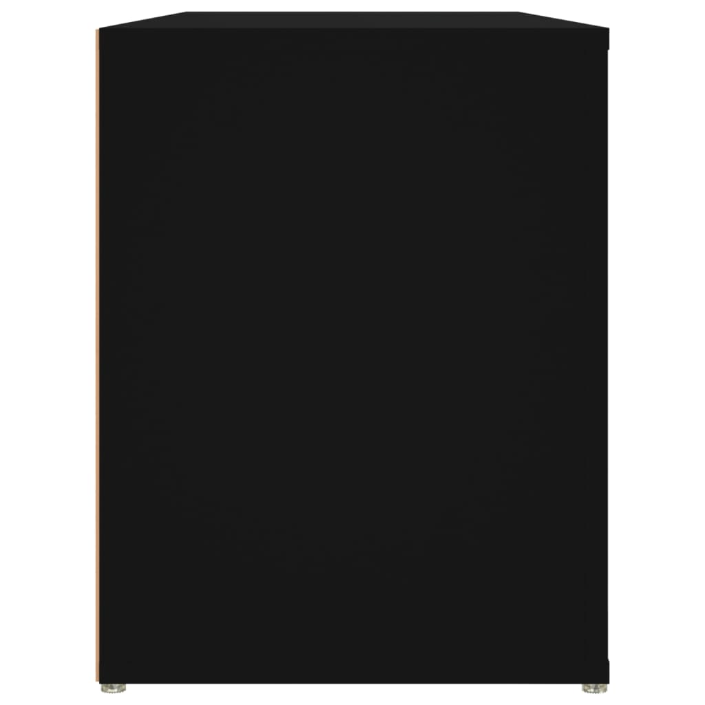 skoreol 100x35x45 cm konstrueret træ sort