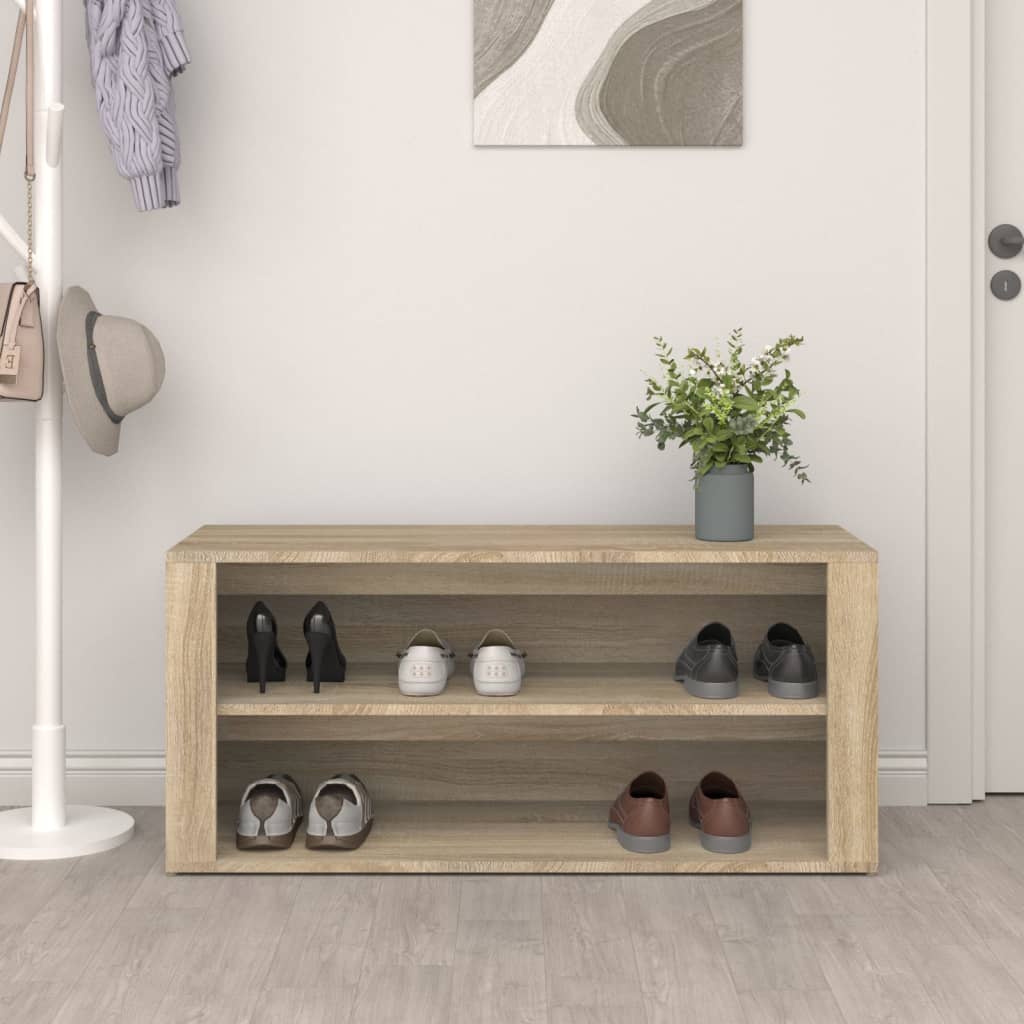 skoreol 100x35x45 cm konstrueret træ sonoma-eg