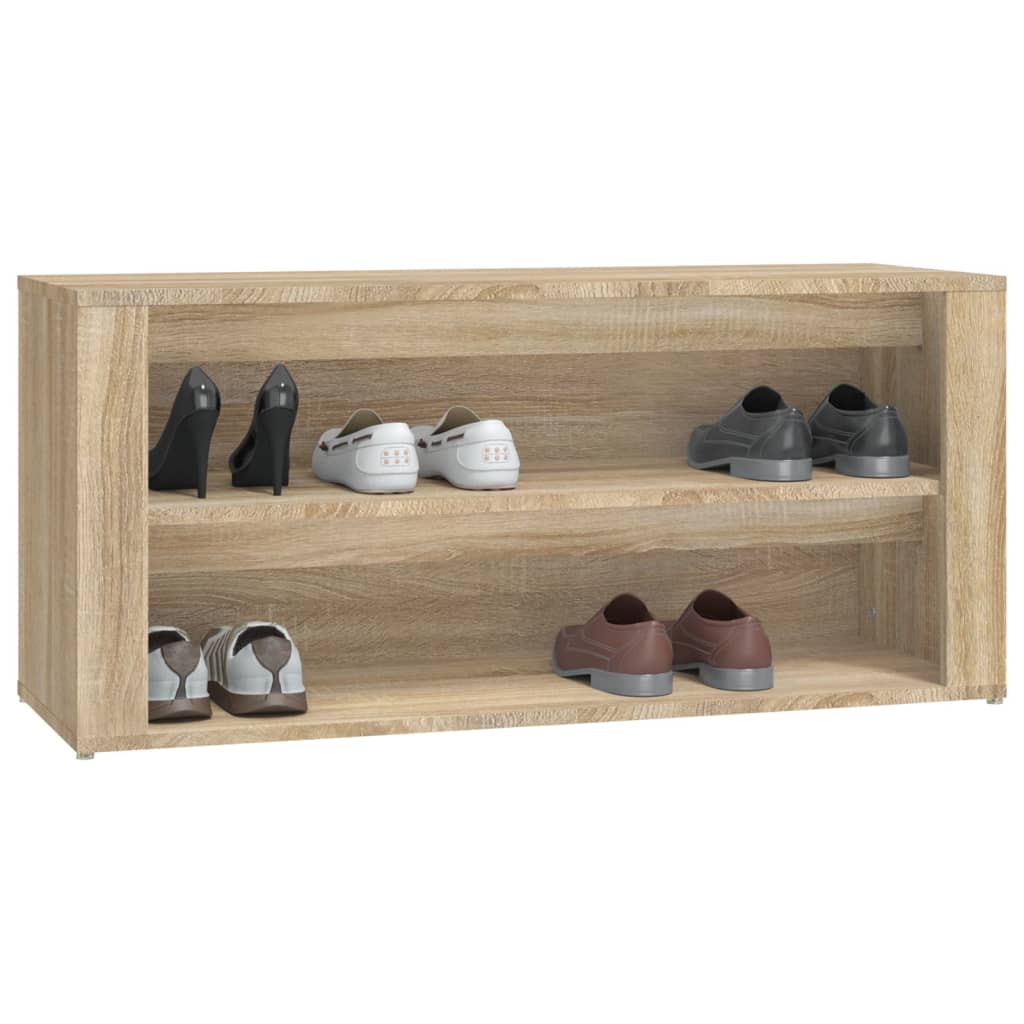 skoreol 100x35x45 cm konstrueret træ sonoma-eg