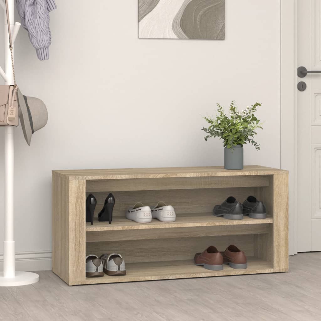 skoreol 100x35x45 cm konstrueret træ sonoma-eg