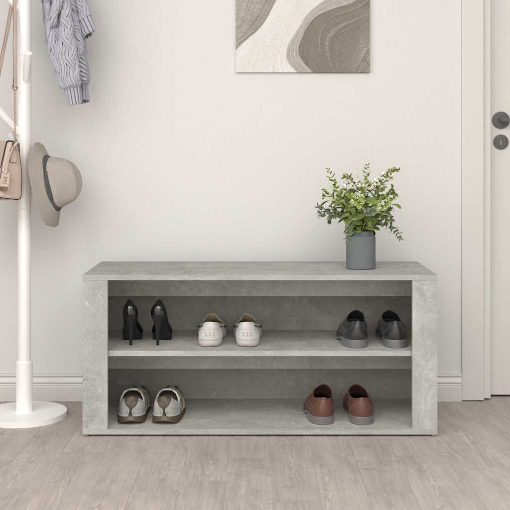 skoreol 100x35x45 cm konstrueret træ betongrå