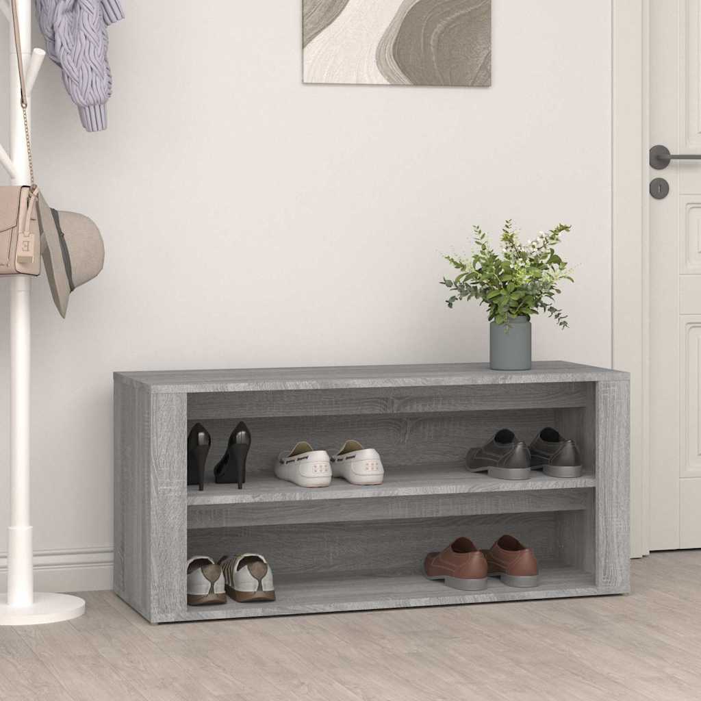 skoreol 100x35x45 cm konstrueret træ betongrå