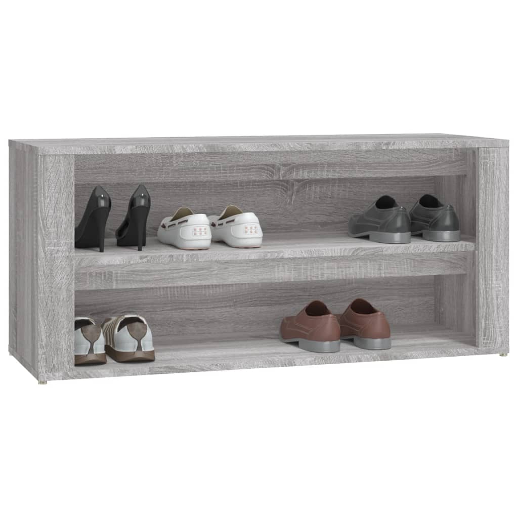 skoreol 100x35x45 cm konstrueret træ grå sonoma-eg