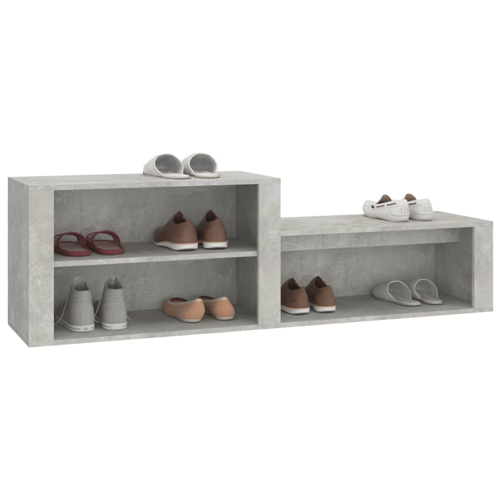 skoreol 150x35x45 cm konstrueret træ betongrå