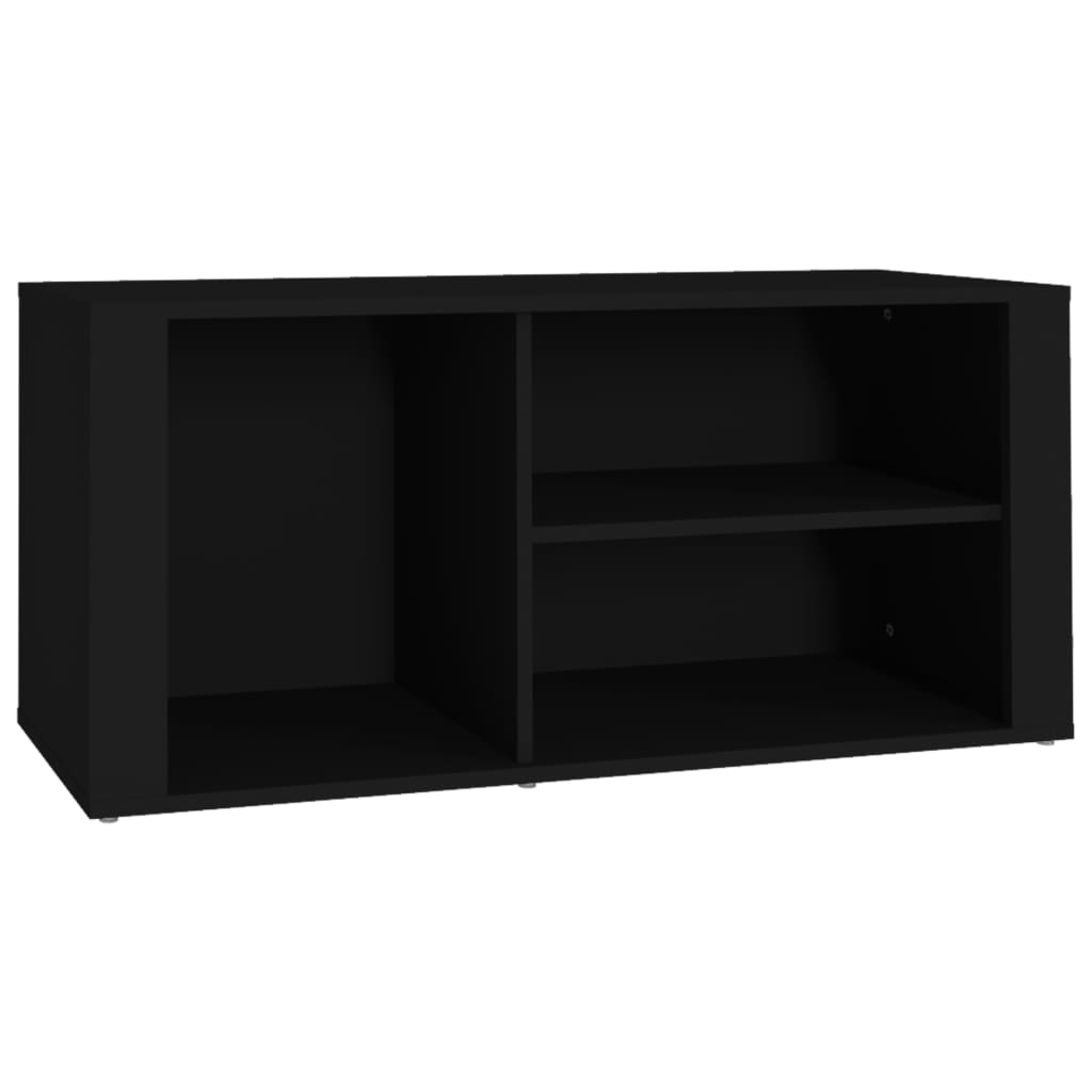 skoreol 100x35x45 cm konstrueret træ sort