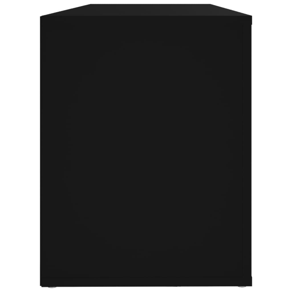 skoreol 100x35x45 cm konstrueret træ sort