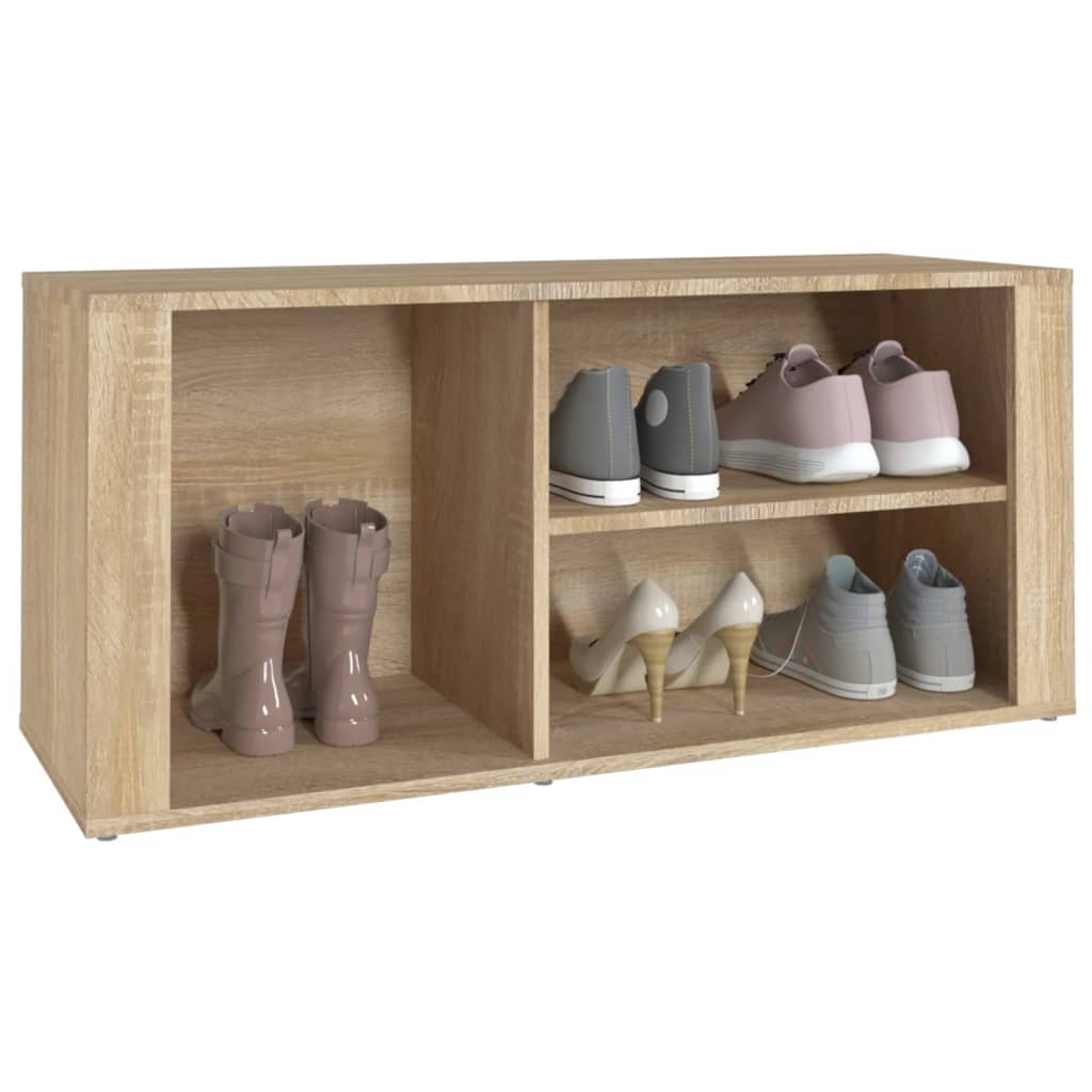 skoreol 100x35x45 cm konstrueret træ sonoma-eg