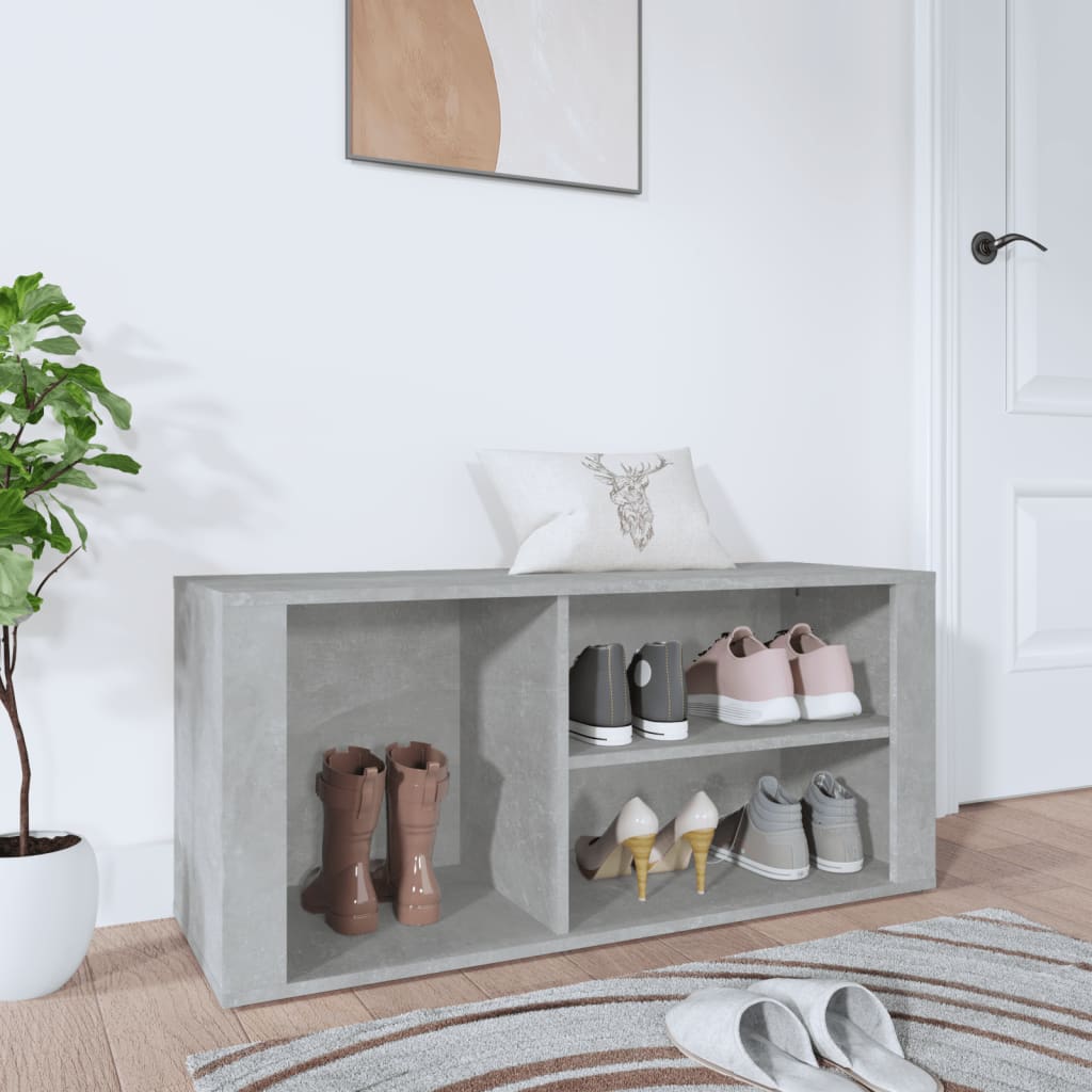 skoreol 100x35x45 cm konstrueret træ betongrå