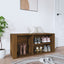 skoskab 100x35x45 cm konstrueret træ brun egetræ