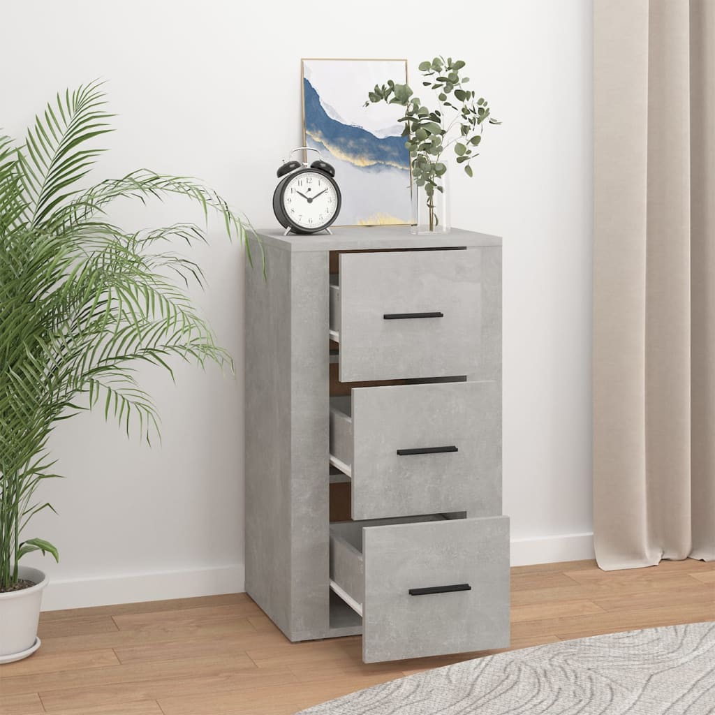 skænk 40x33x70 cm konstrueret træ betongrå