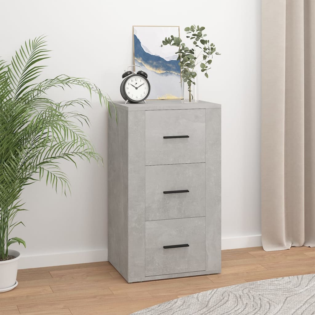 skænk 40x33x70 cm konstrueret træ betongrå