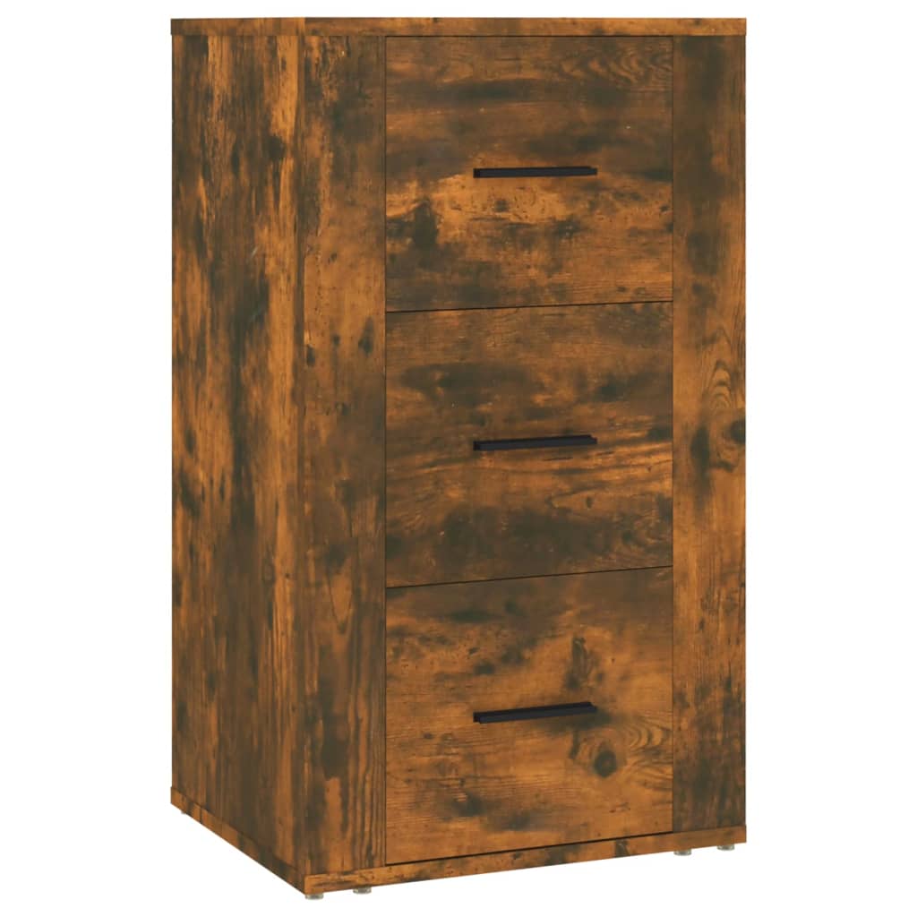 skænk 40x33x70 cm konstrueret træ røget egetræsfarve