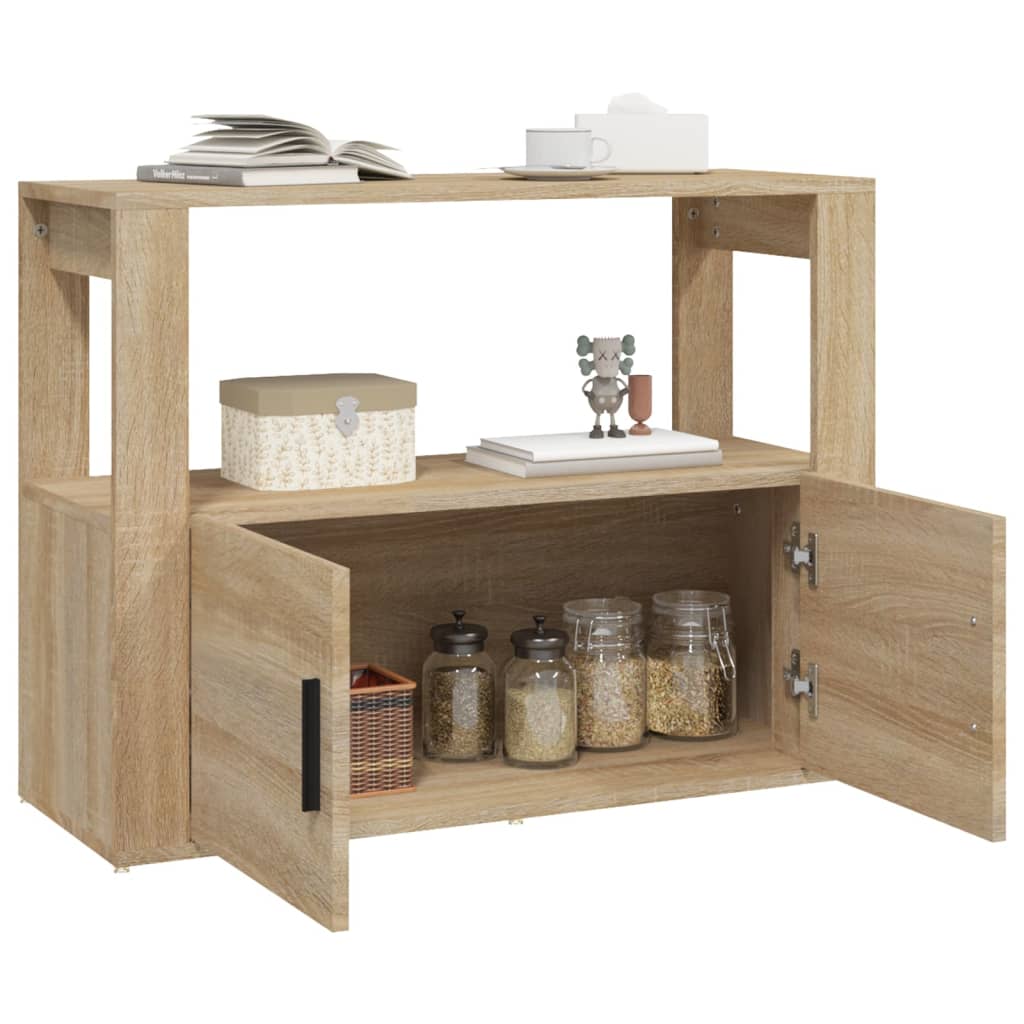 skænk 80x30x60 cm konstrueret træ sonoma-eg