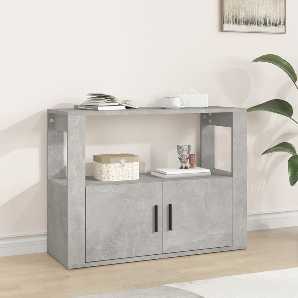 skænk 80x30x60 cm konstrueret træ betongrå