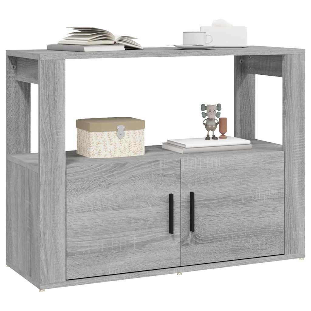 skænk 80x30x60 cm konstrueret træ grå sonoma-eg