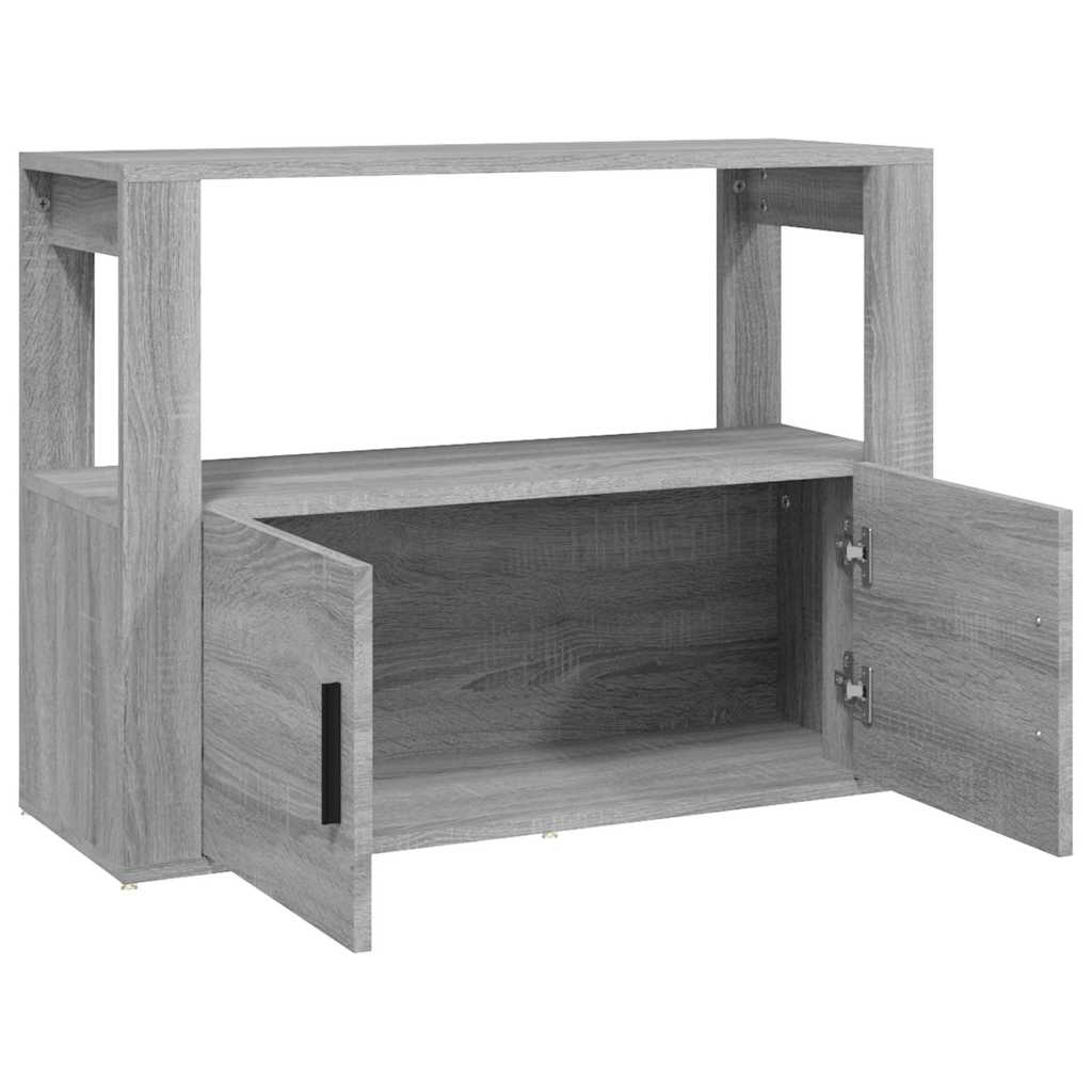 skænk 80x30x60 cm konstrueret træ grå sonoma-eg