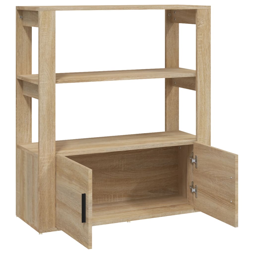 skænk 80x30x90 cm konstrueret træ sonoma-eg