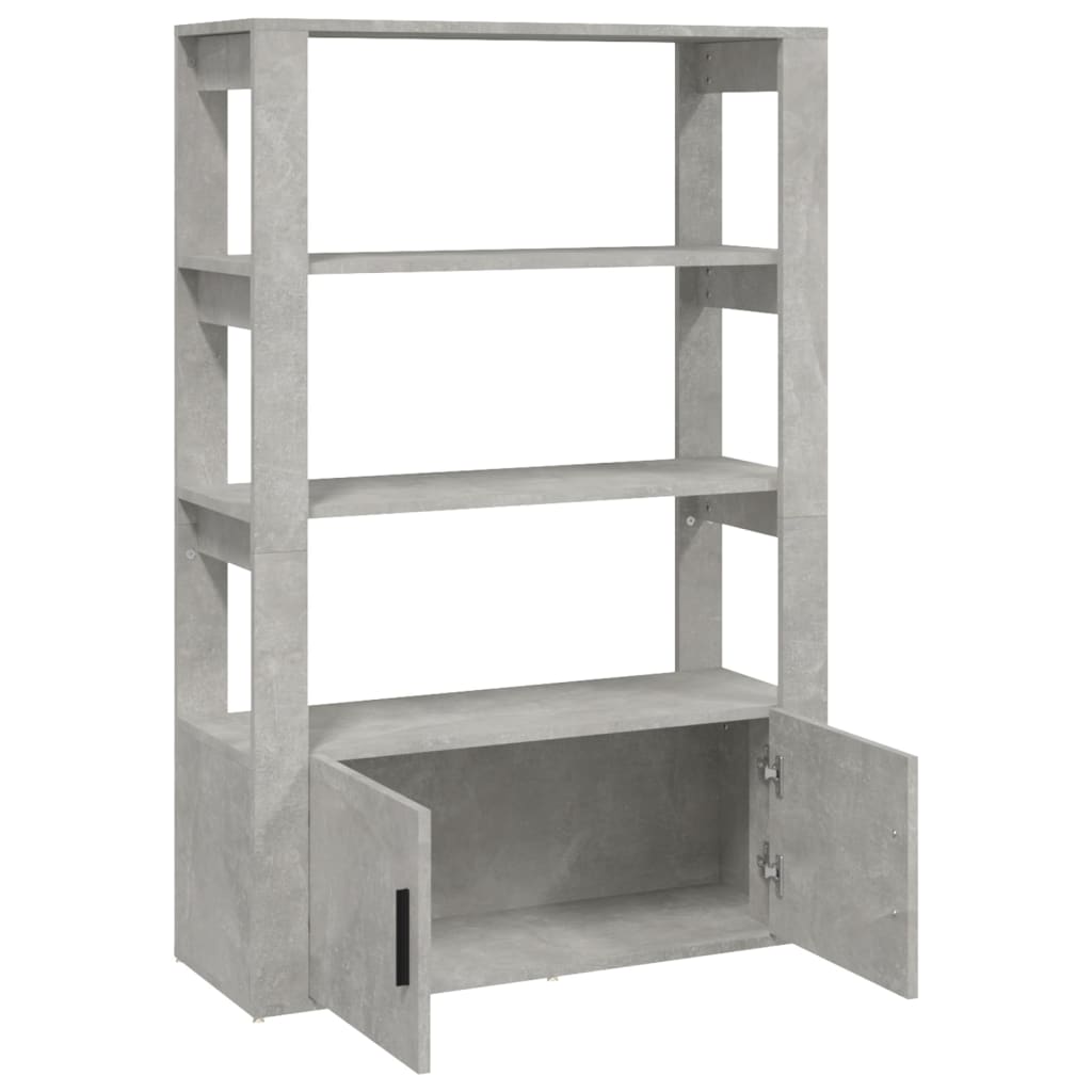 skænk 80x30x119,5 cm konstrueret træ betongrå