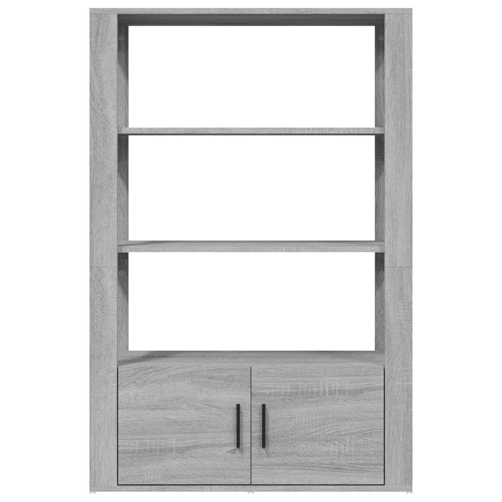 skænk 80x30x119,5 cm konstrueret træ grå sonoma-eg