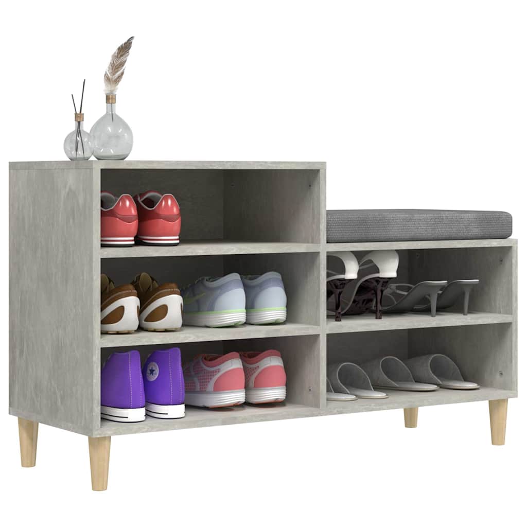 skoreol 102x36x60 cm konstrueret træ betongrå