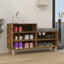 skoskab 102x36x60 cm konstrueret træ røget egetræsfarve