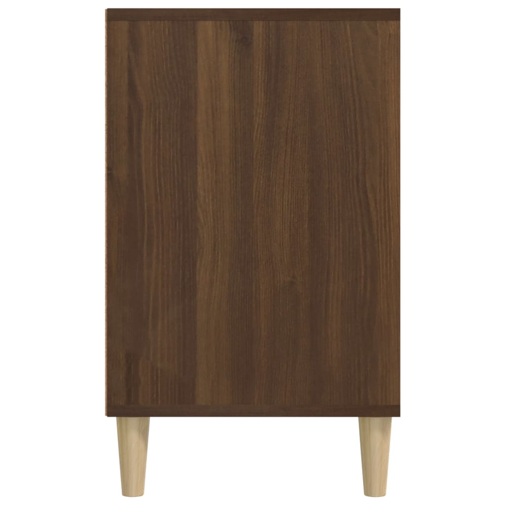 skoskab 102x36x60 cm konstrueret træ brun egetræ