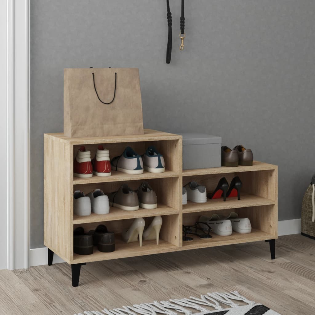 skoreol 102x36x60 cm konstrueret træ sonoma-eg