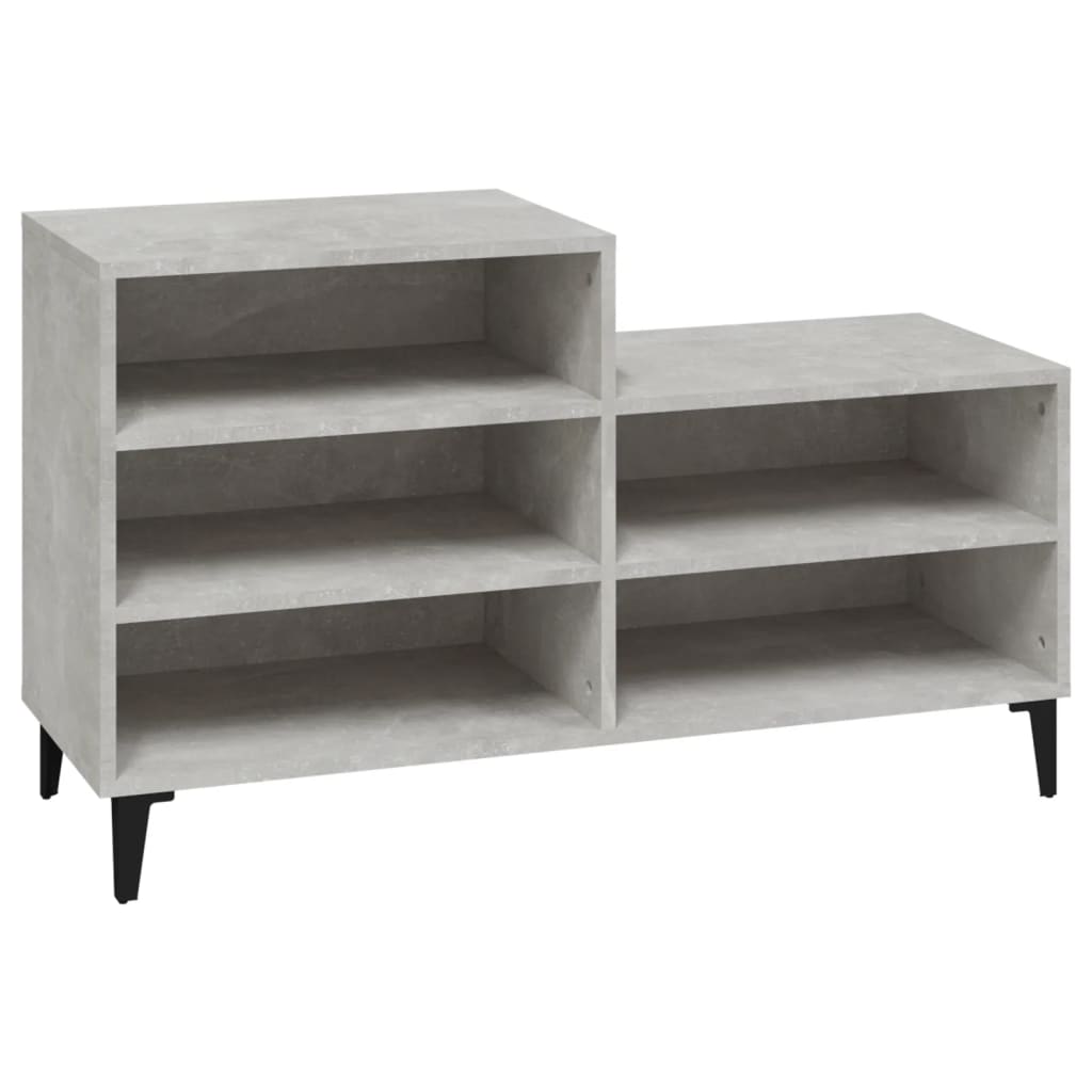skoreol 102x36x60 cm konstrueret træ betongrå