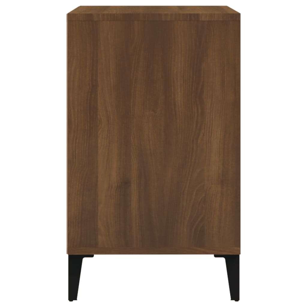 skoskab 102x36x60 cm konstrueret træ brun egetræ