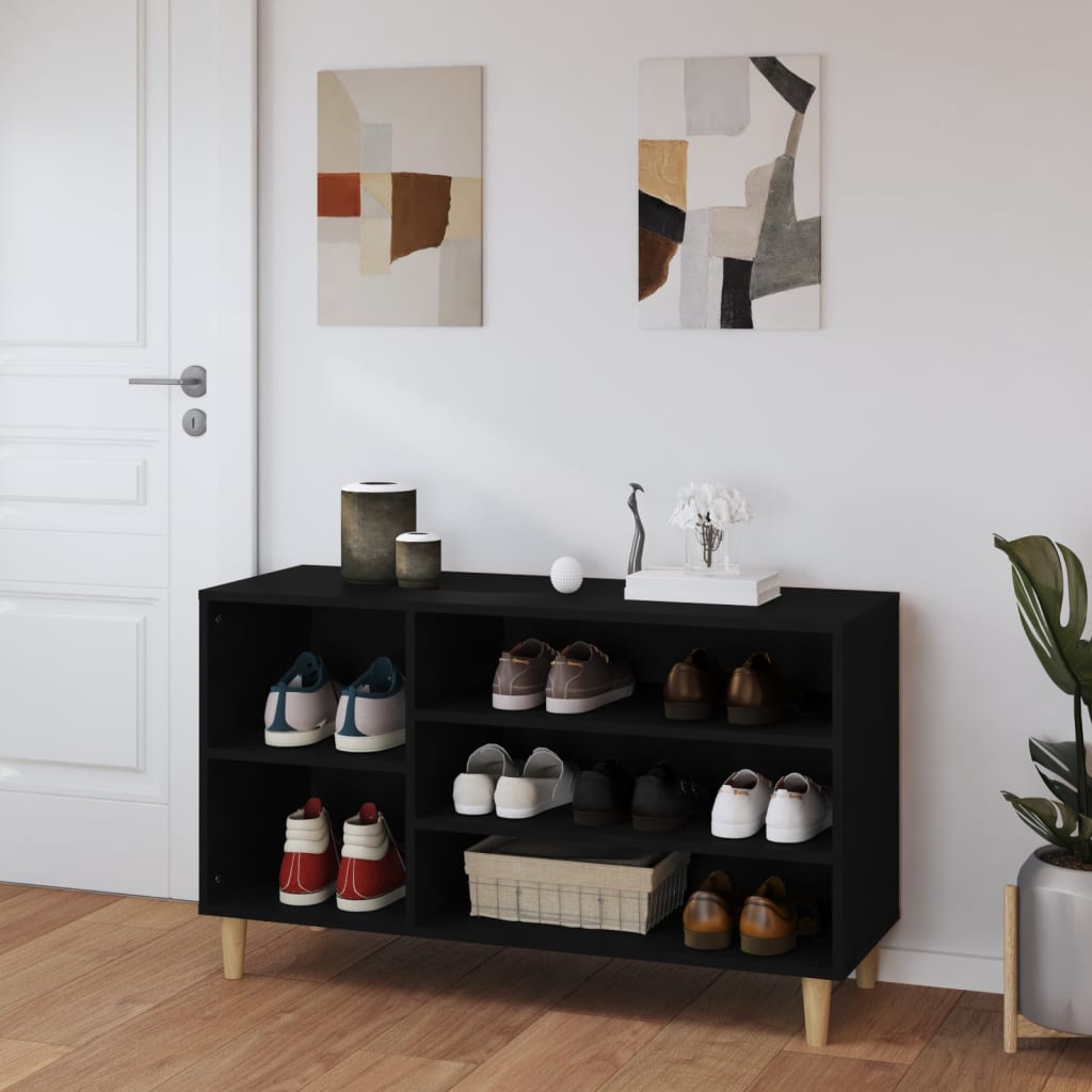 skoreol 102x36x60 cm konstrueret træ sort