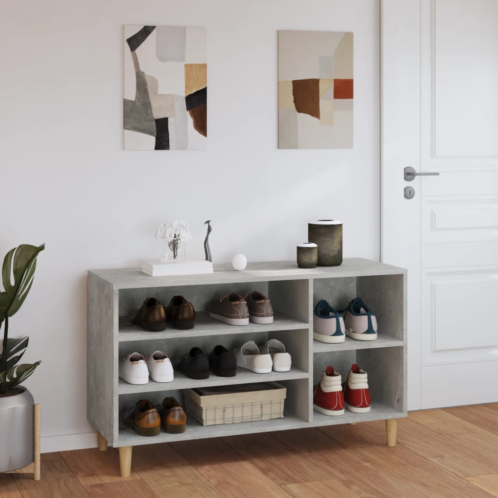 skoreol 102x36x60 cm konstrueret træ betongrå