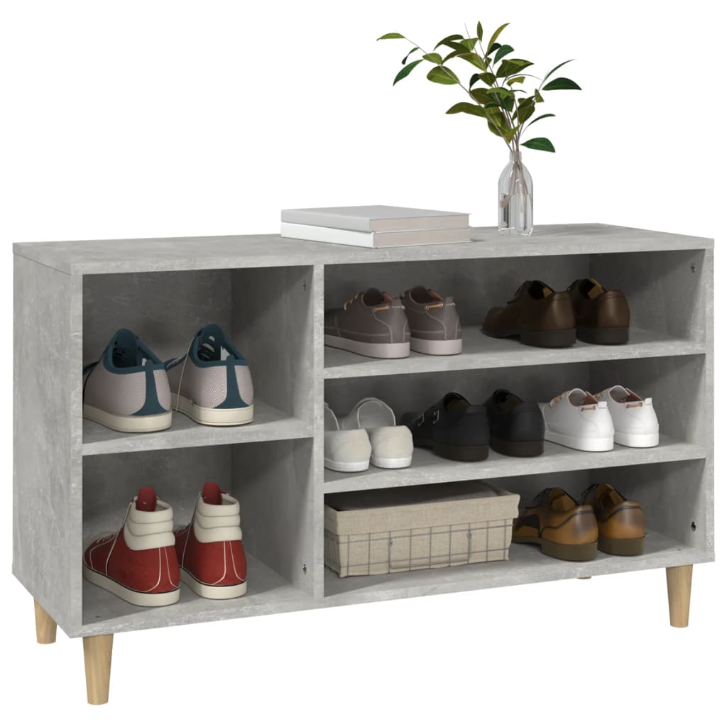 skoreol 102x36x60 cm konstrueret træ betongrå