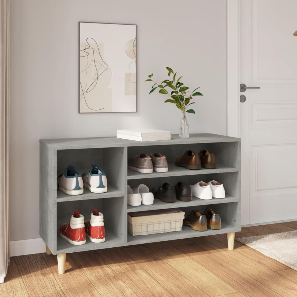 skoreol 102x36x60 cm konstrueret træ betongrå