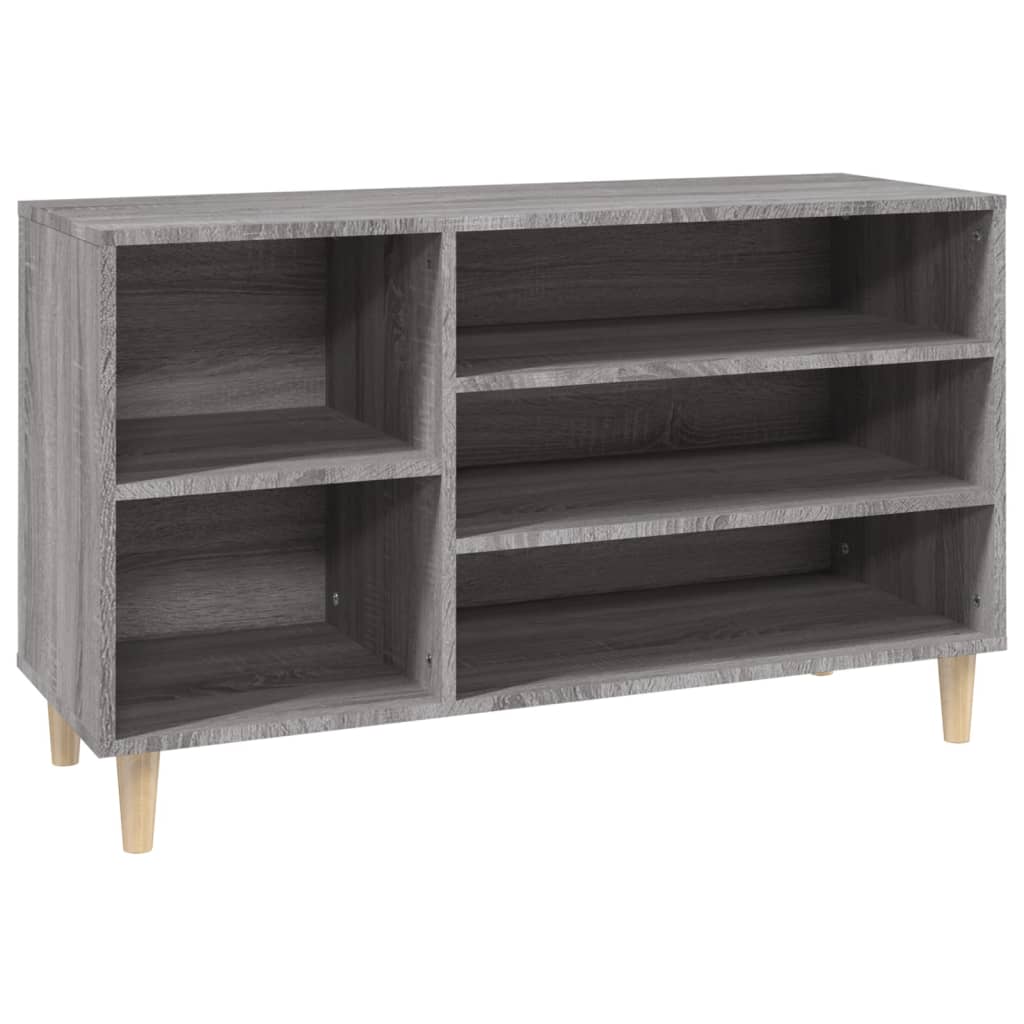 skoskab 102x36x60 cm konstrueret træ grå sonoma-eg