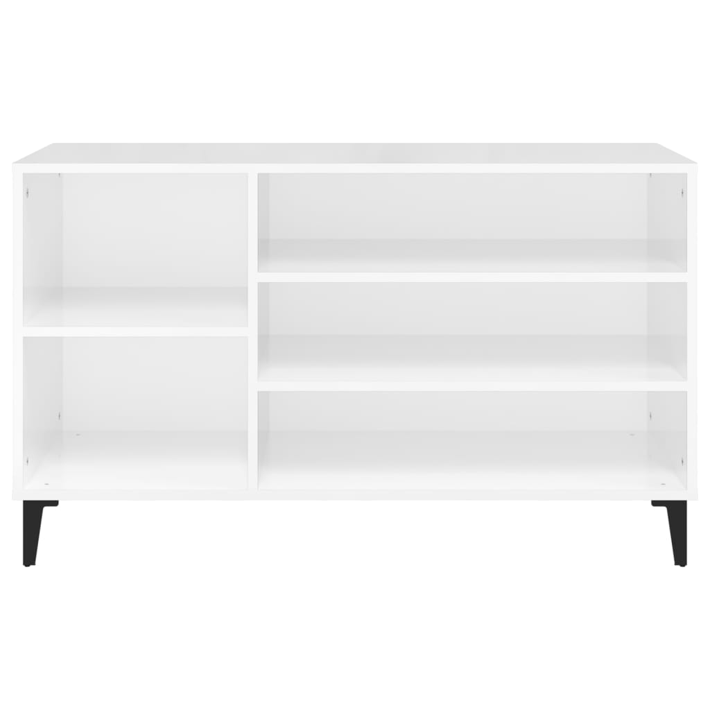 skoreol 102x36x60 cm konstrueret træ hvid højglans