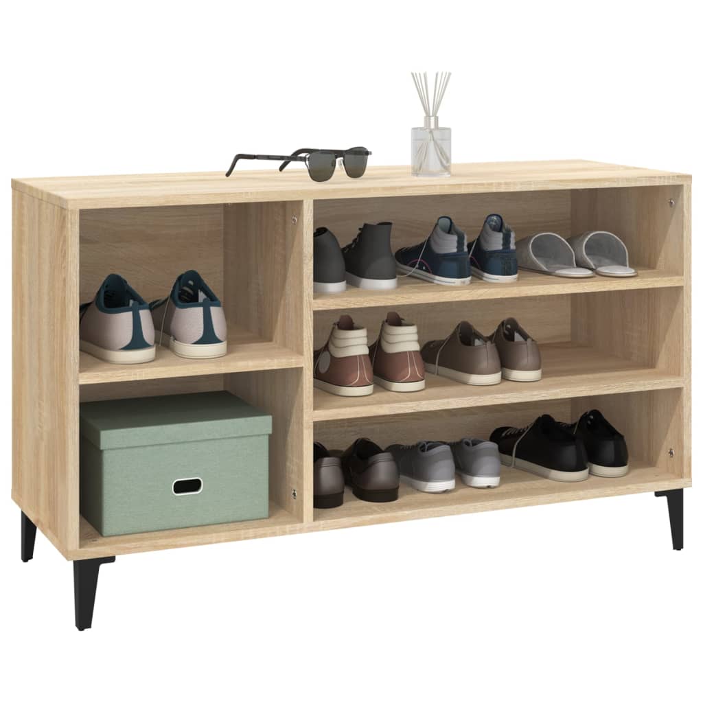 skoreol 102x36x60 cm konstrueret træ sonoma-eg