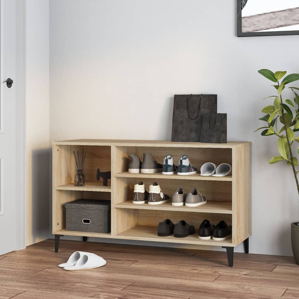 skoreol 102x36x60 cm konstrueret træ sonoma-eg