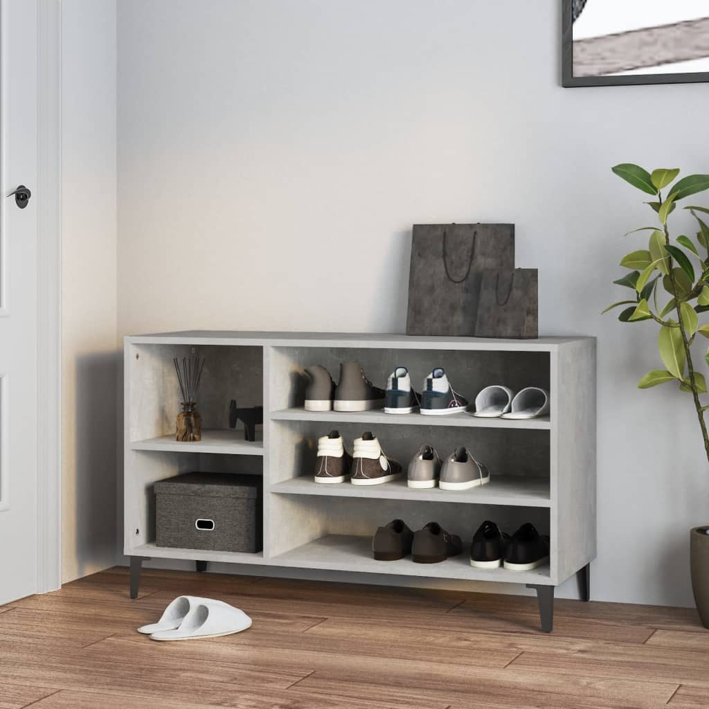 skoreol 102x36x60 cm konstrueret træ betongrå