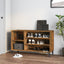 skoskab 102x36x60 cm konstrueret træ røget egetræsfarve