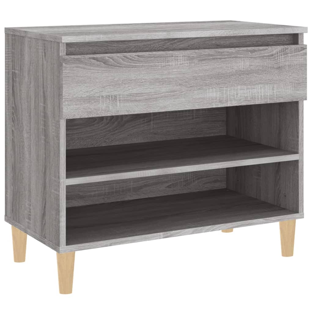 skoskab 102x36x60 cm konstrueret træ grå sonoma-eg