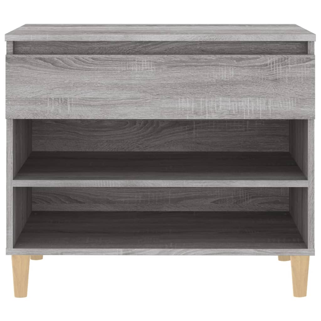 skoskab 102x36x60 cm konstrueret træ grå sonoma-eg